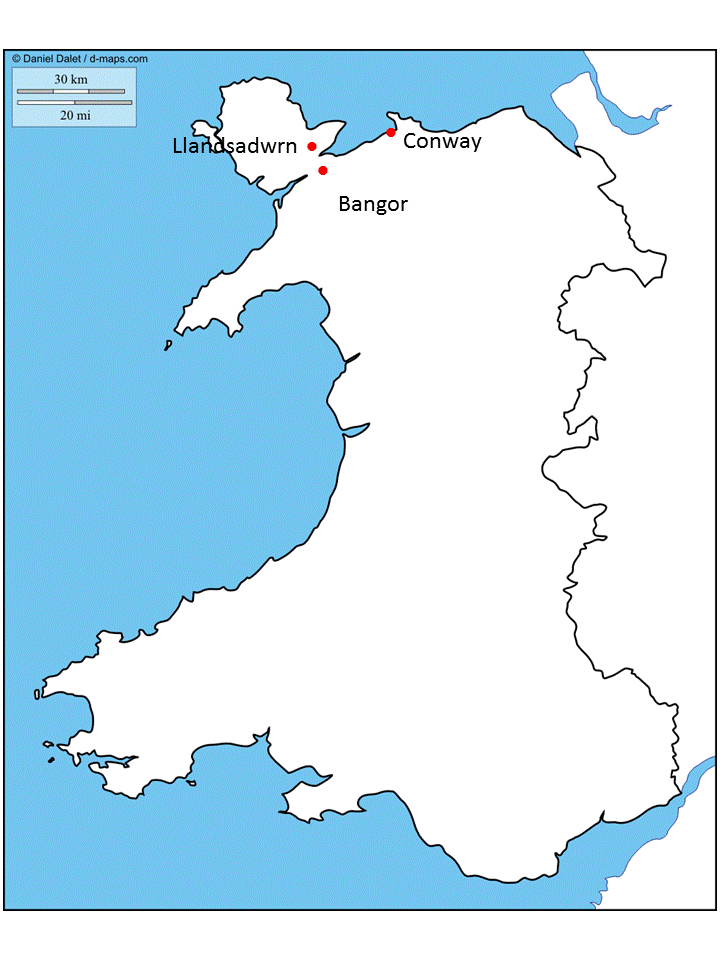 See map of Wales