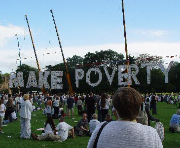 MAKE POVERTY HISTORY Part 1 in the sky