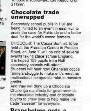 Scan of article in Hull InPrint