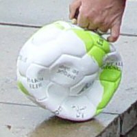 Inflating the Global All Stars Fairtrade Football